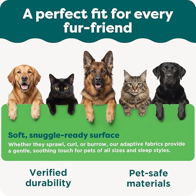 Furhaven 44" Round Orthopedic Dog Bed for Large Dogs w/ Removable Washable Cover, For Dogs Up to 80 lbs - Sherpa & Suede Snuggery - Espresso, 44-inch