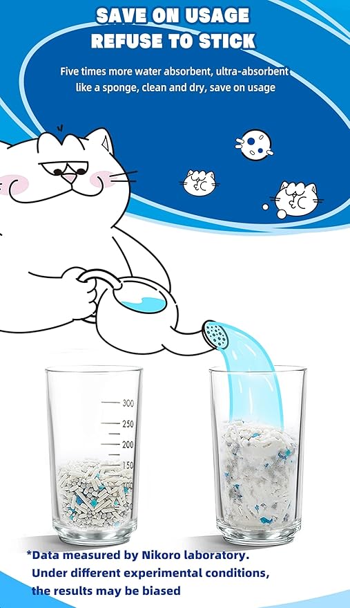 NIKORO Tofu Cat Litter,Strong Clumping Cat Litters,Odor Control and Unscented Ultra Absorbent Water Flushable Bentonite Tofu Cat Litter,Dust Free Scent Free,21 lbs(5.29 lbs×4Bags)