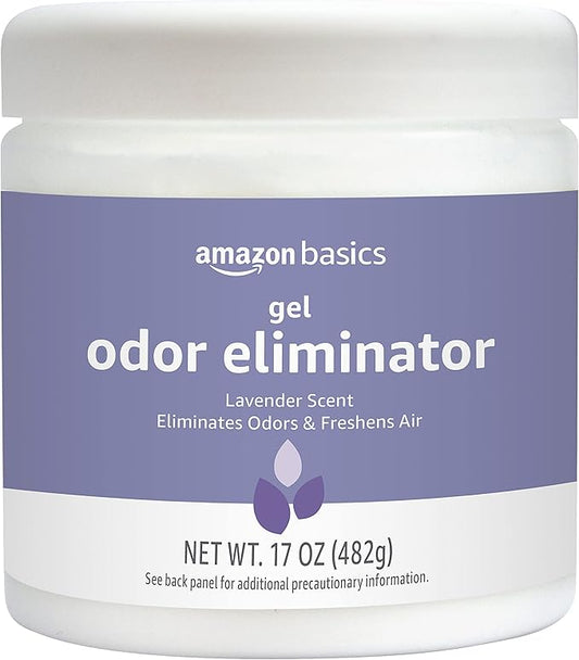 Amazon Basics Gel Odor Eliminator, Activated Charcoal, Lavender, 17 Oz, Pack of 1