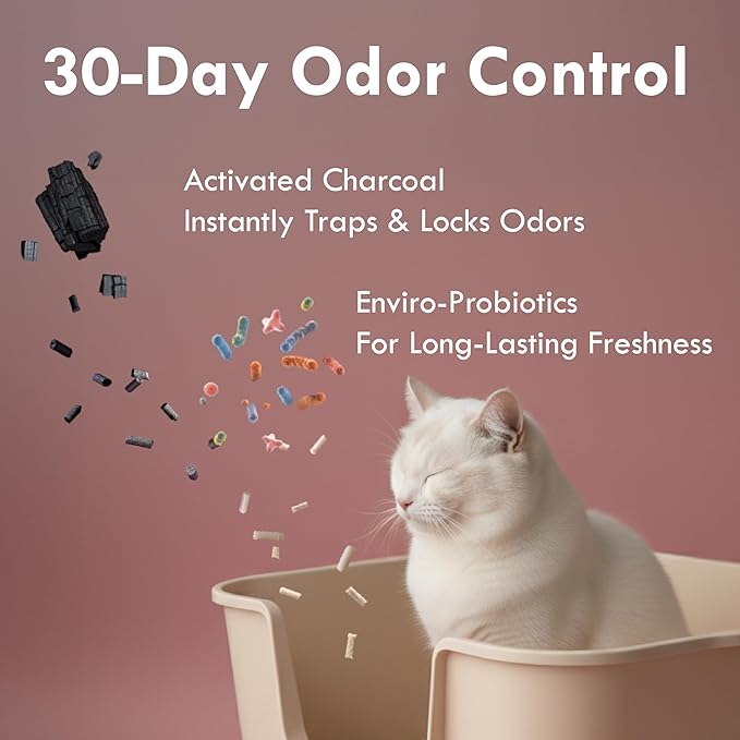 Lady N Pellet Tofu Cat Litter, Strong Clumping Ultra Absorbent, Dust-Free Low Tracking, Enviro-probiotic and Activated Carbon for Odor Control 18lb (2 Packs Unscented)