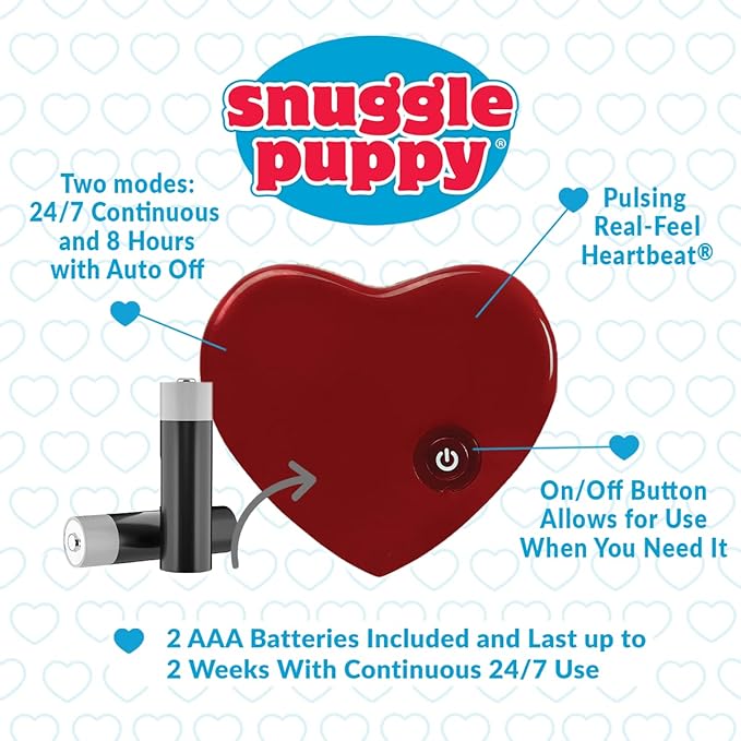 Original Snuggle Puppy Essentials Starter Kit - Heartbeat Puppy for Dogs - Calming Aid with 3 Heat Packs, Puppy Teething Toy, Dog Chew Toy and Dog Blanket