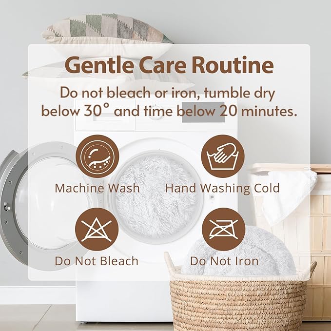 JOLLYVOGUE Small Dog & Cat Beds for Indoor Cats, Donut Cuddler Warming Soft Dog Beds with Anti-Slip Bottom, Round Calming Fluffy Plush Faux Fur Cushion Bed for Small Dogs (23", Navy Blue)