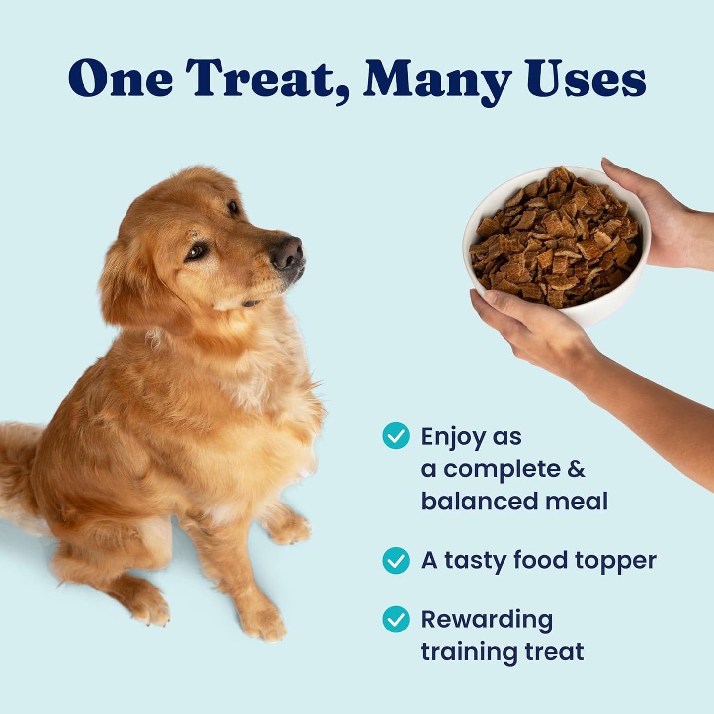 Solid Gold Air Dried Dog Food Toppers for Dry Food - Healthy Dog Treats w/Real Chicken & Superfoods - Serve as a Complete Meal, Topper or Treats - Supports Muscle Growth, Immunity & Digestion - 4oz
