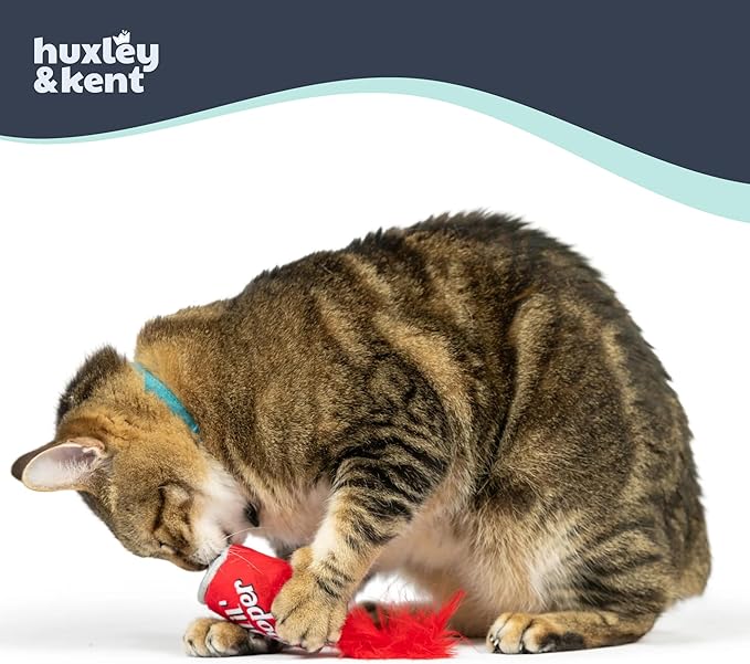 Huxley & Kent Plush Cat Toy - Interactive Catnip Toy for Cats & Kittens - Soft with Crinkle & Catnip - Fun Indoor Play - Lil' Pooper