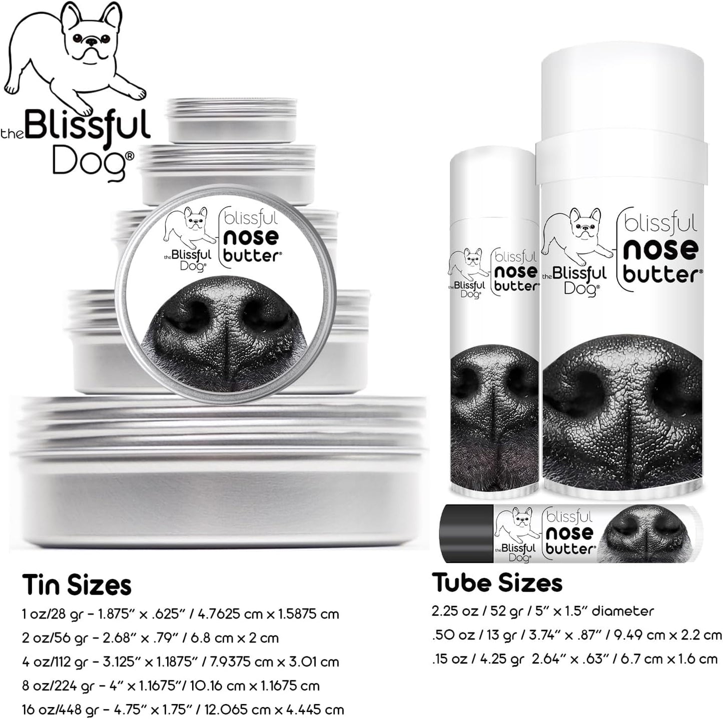 The Blissful Dog Bichon Frise Unscented Nose Butter, 4-Ounce