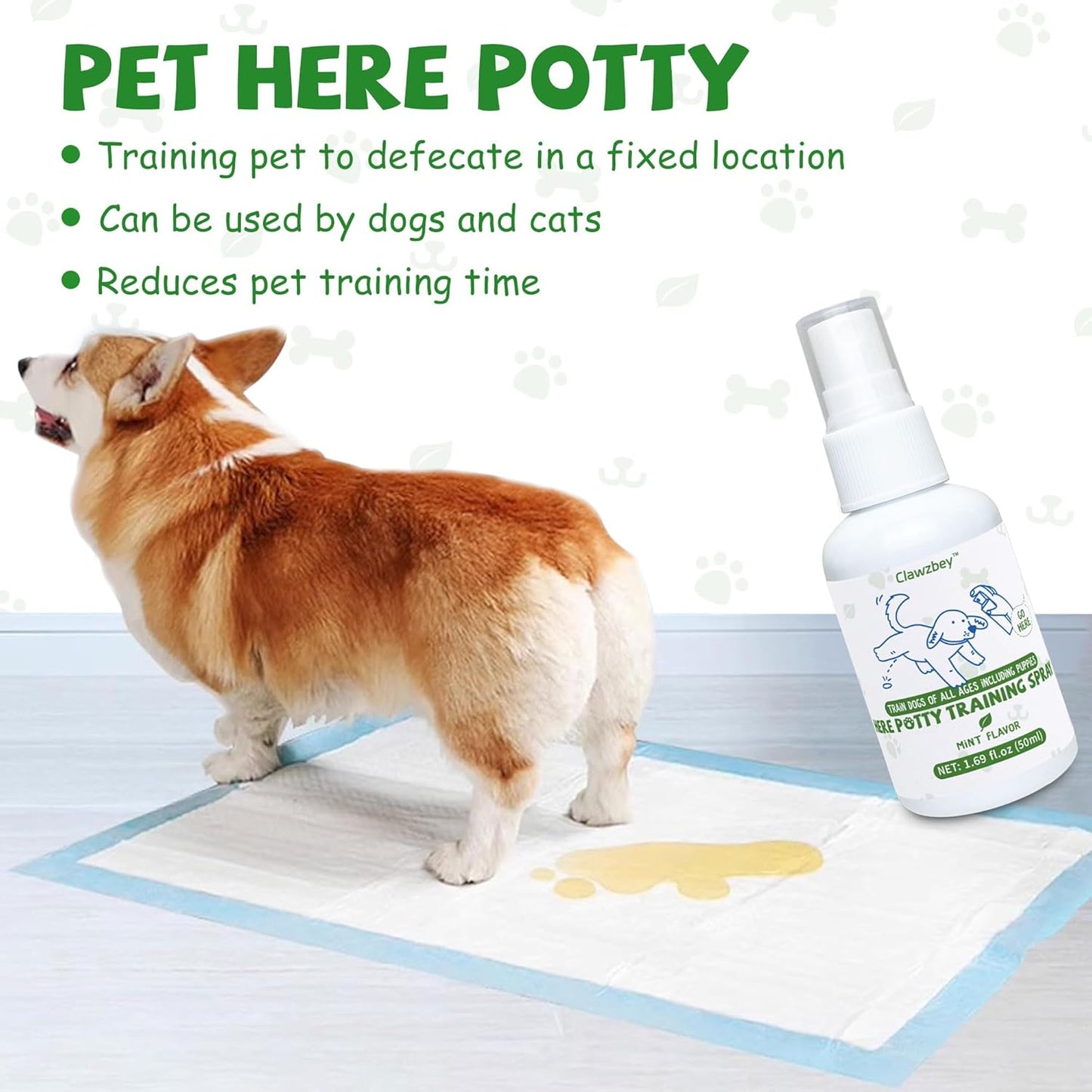 Dog Potty Spray Set, No-Go Spray & Potty Training Spray, Puppy Essentials, Stops Urination & Marking, Indoor and Outdoor Use (1.69 fl oz)