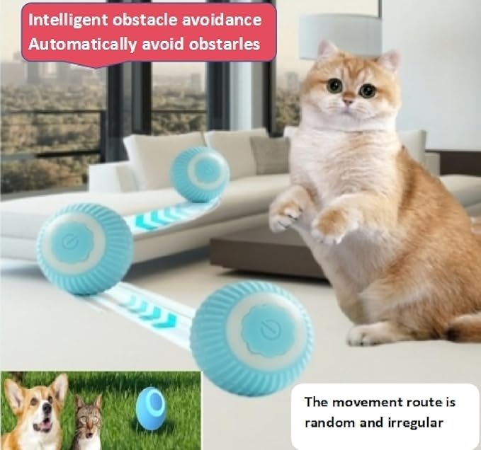 HIPIDOG 2-Pack Cat Ball Toy with Catnip - Interactive Toys for Indoor Cats, Gift Set for Bored Kittens & Adult Cats