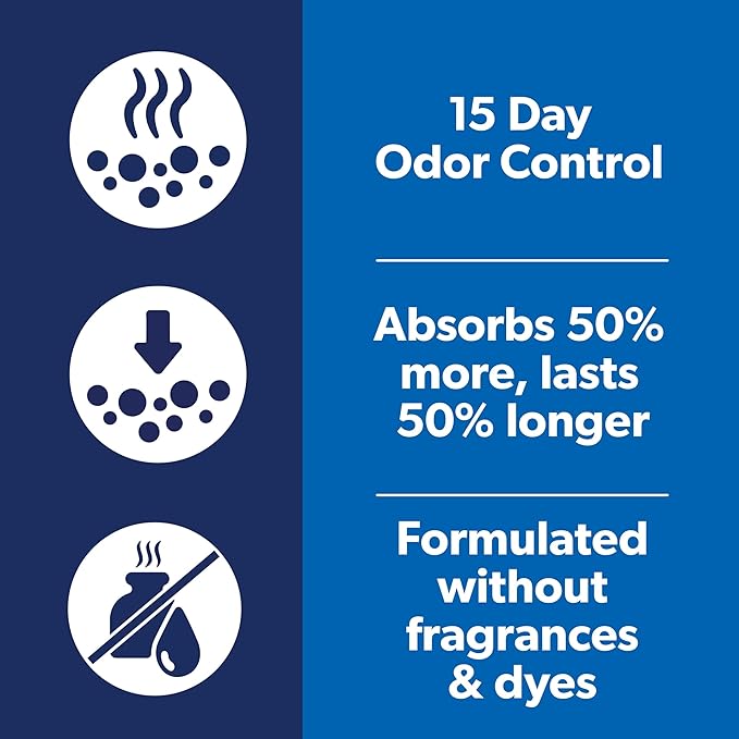 Fresh Step Outstretch Advanced Long Lasting Clumping Litter Simply Unscented, Activated Charcoal Litter Lasts 50% Longer, 32 lbs. (2 x 16 lb. Box)