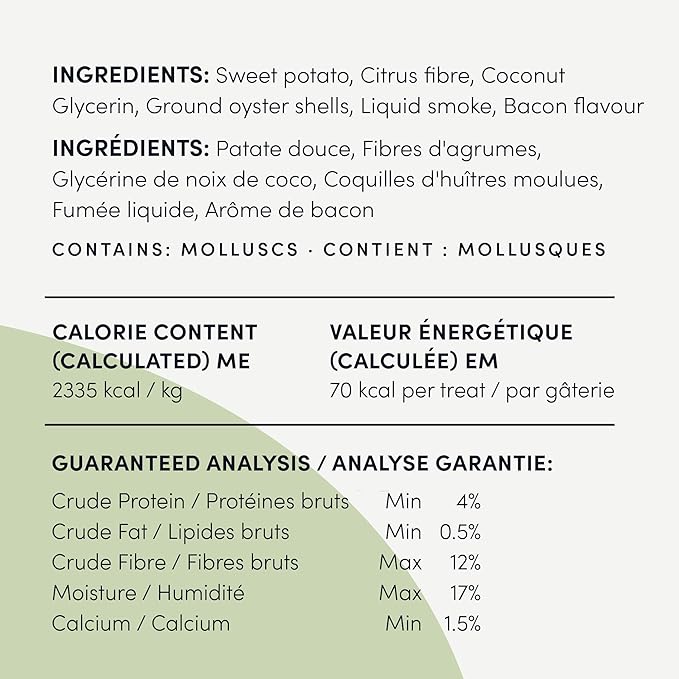 Crumps' Naturals Bacon Dental Dog Treats (10 count), 7"