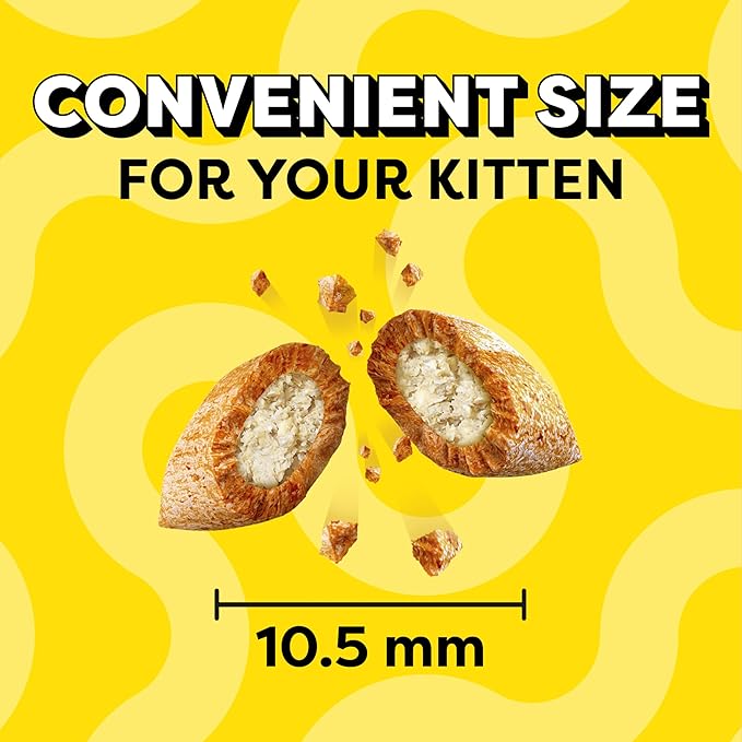 Temptations Kitten Crunchy and Soft Cat Treats Chicken and Dairy Flavor, 6.3 oz. Pouch, (Pack of 10)