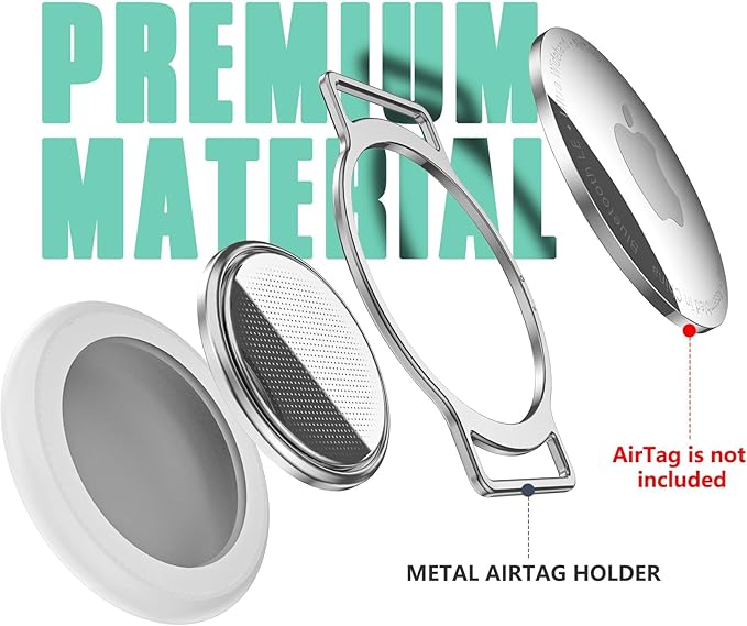 AirTag Cat Collar, Ultra Elastic Cat Tracker Collar, Airtag Holder Compatible with Apple Air Tag, [Lightweight & Scratch Resistant] Adjustable Stepless GPS Pet Collar for Cats Kittens, Green