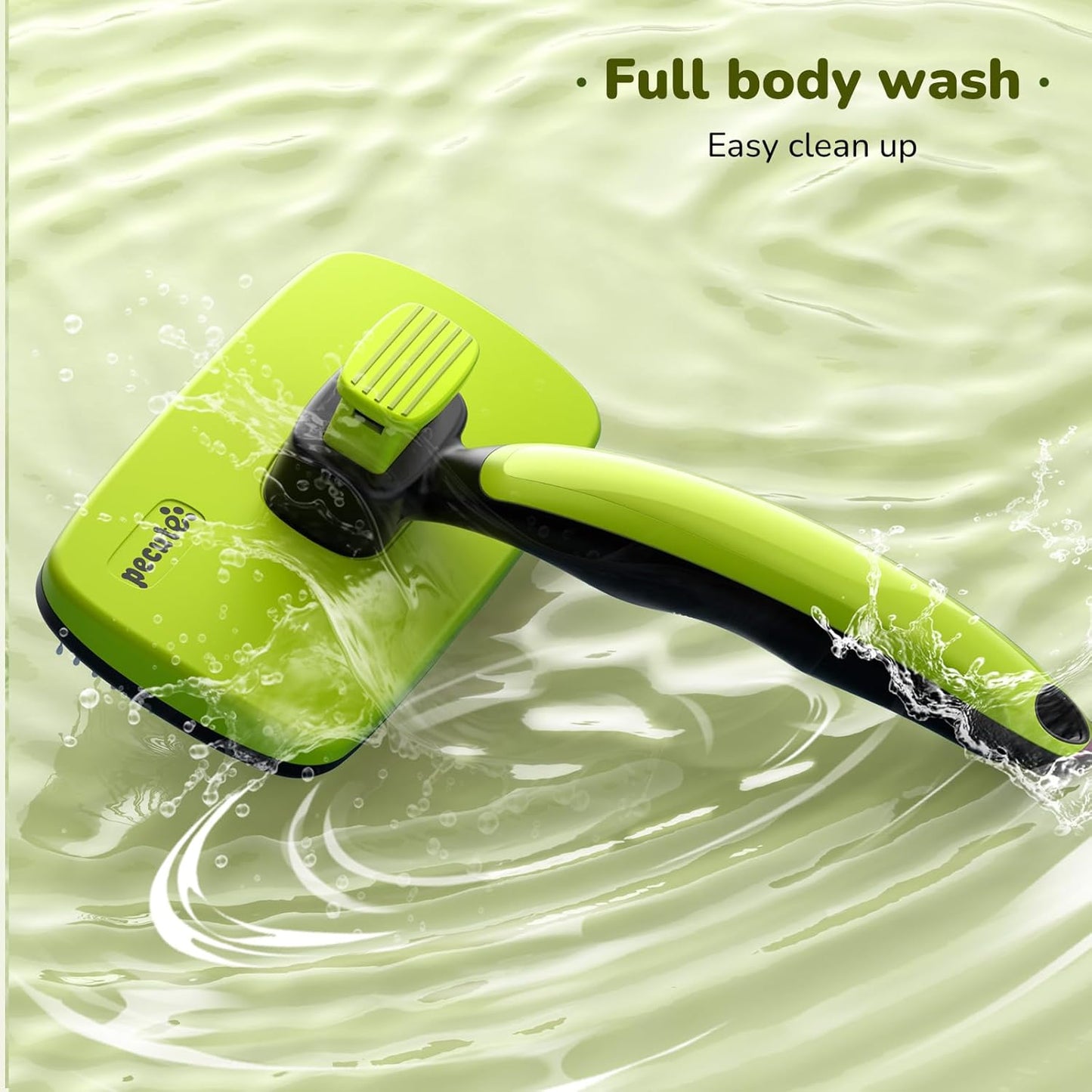 Pecute Self-Cleaning Slicker Brush for Dogs, Cats, Lightweight Dog Brush for Shedding Massaging Grooming, Cat Brush Gently Removes Loose Fur Undercoat for Dogs Cats Rabbits of All Hair Types