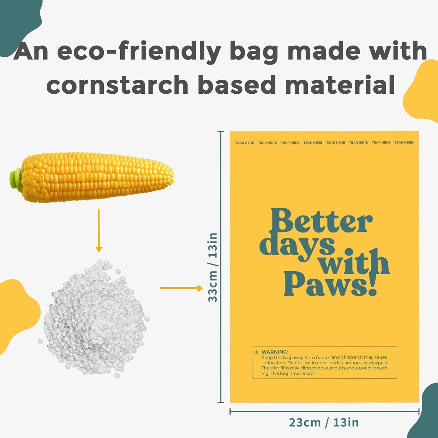 Dog Poop Bags Rolls Biodegradable 100% Leak Proof Thickened Dog Waste Bags -120 Count 8 Rolls - Doggie Poop Bag for Small and Big Dogs(Unscented)