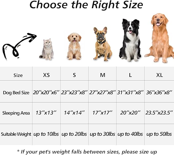 JOLLYVOGUE Small Dog & Cat Beds for Indoor Cats, Donut Cuddler Warming Soft Dog Beds with Anti-Slip Bottom, Round Calming Fluffy Plush Faux Fur Cushion Bed for Small Dogs (20", Smoke Grey)