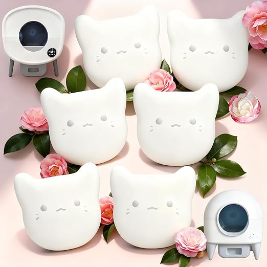 6PCS Pets Deodorizing Pods for Cumrige Self Cleaning Litter Box, Odor Remover for Fumoi Automatic Cat Litter Box, Camellia Flower Scented, Long-Lasting Fragrance, Keep Home Fresh