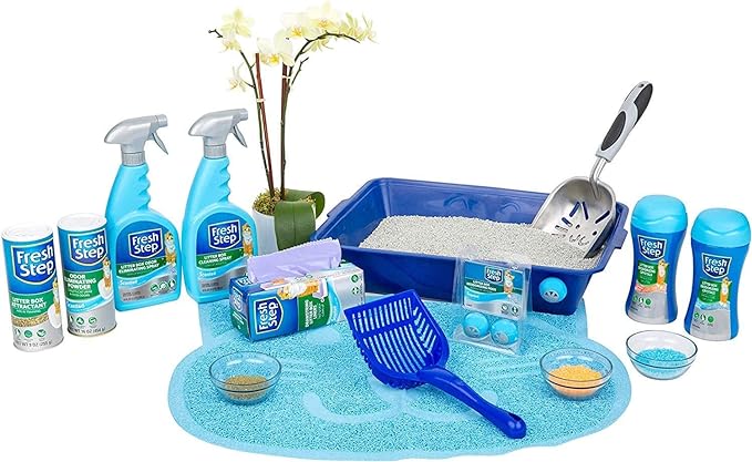 Fresh Step Cat Litter Crystals in Fresh Scent - Cat Litter Box Deodorizer - Combats Odors and Neutralizes Smells to Keep Your Home Clean, 15 Ounce - 3 Pack