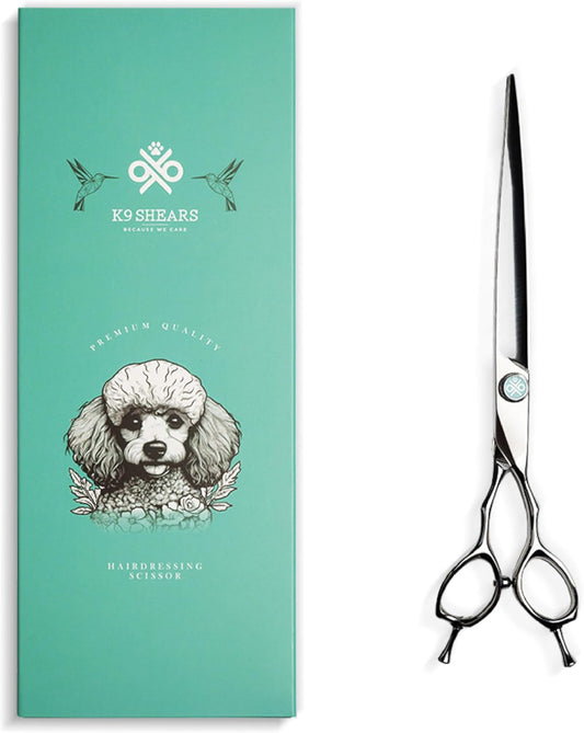8” Dog Grooming Scissors｜VG10 Japanese Steel Professional Pet Grooming Shears for Cats & Dogs｜Clean Cut & Precise Trimming｜Lightweight Ergonomic Handcrafted Design｜K9 Shears