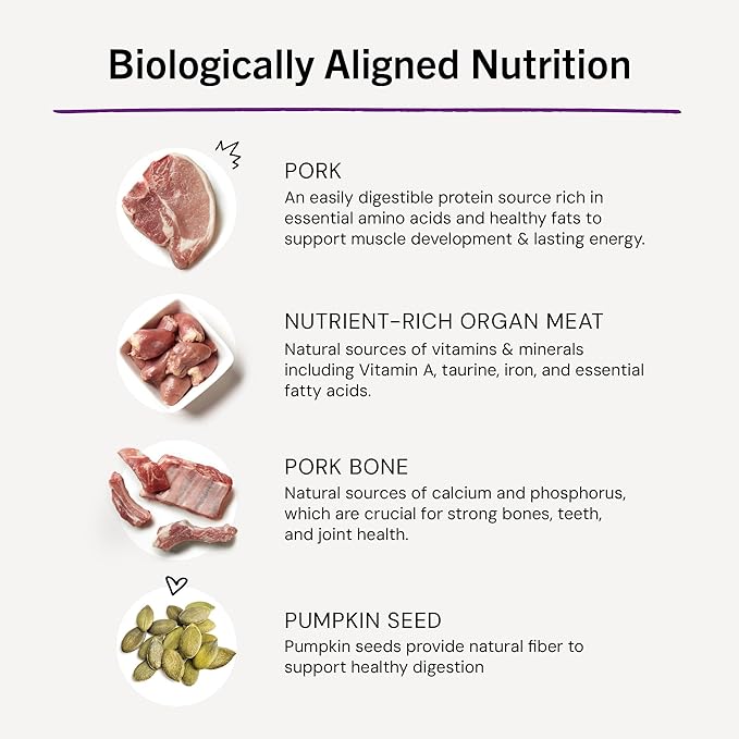 Stella & Chewy's Freeze-Dried Raw Cat Dinner Morsels - Premium Pork Recipe with 98% Responsibly-Sourced Meat & Organs - Natural Grain-Free Cat & Kitten Food - Made in USA - 3.5 oz
