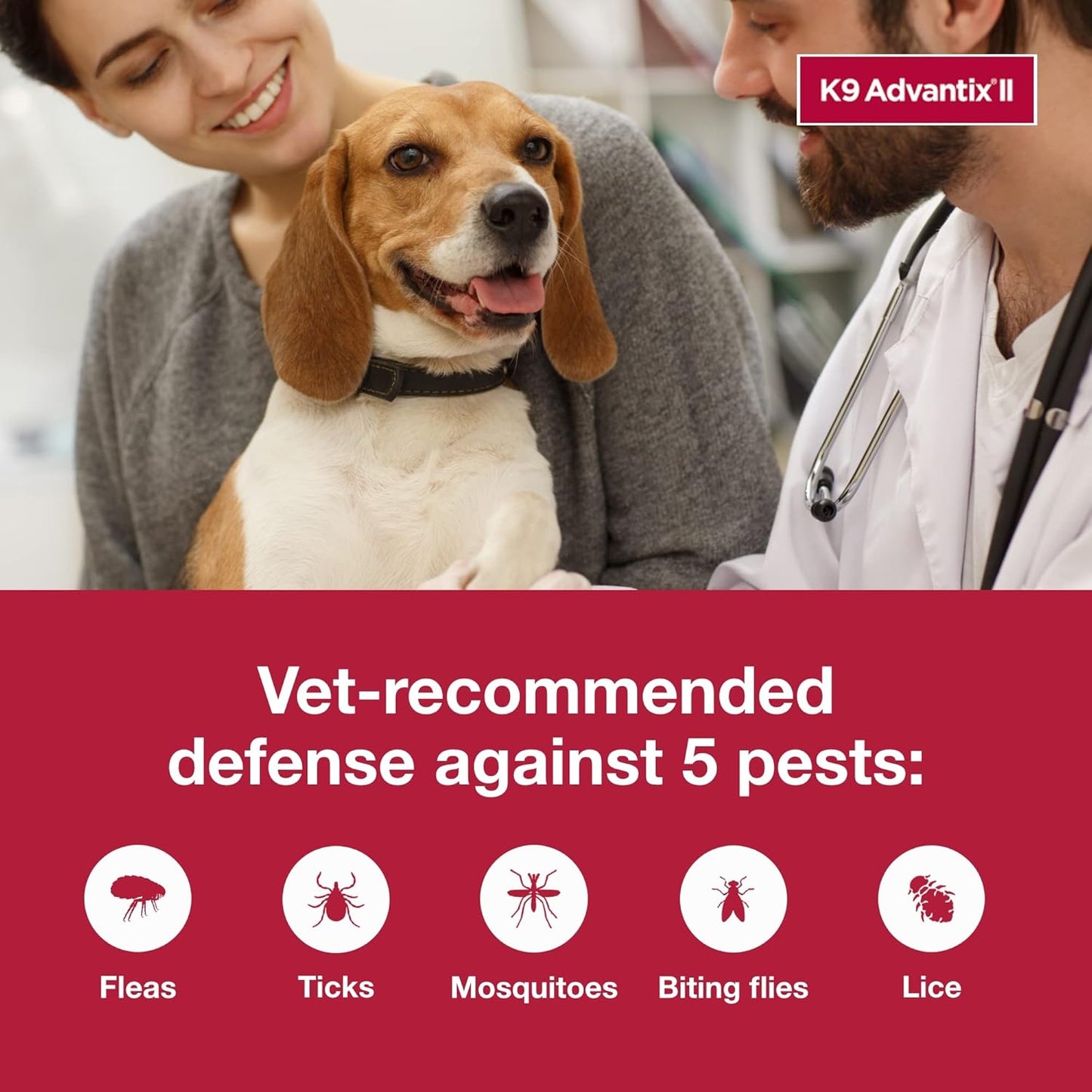 K9 Advantix II Small Dog Vet-Recommended Flea, Tick & Mosquito Treatment & Prevention | Dogs 4-10 lbs. | 6-Mo Supply