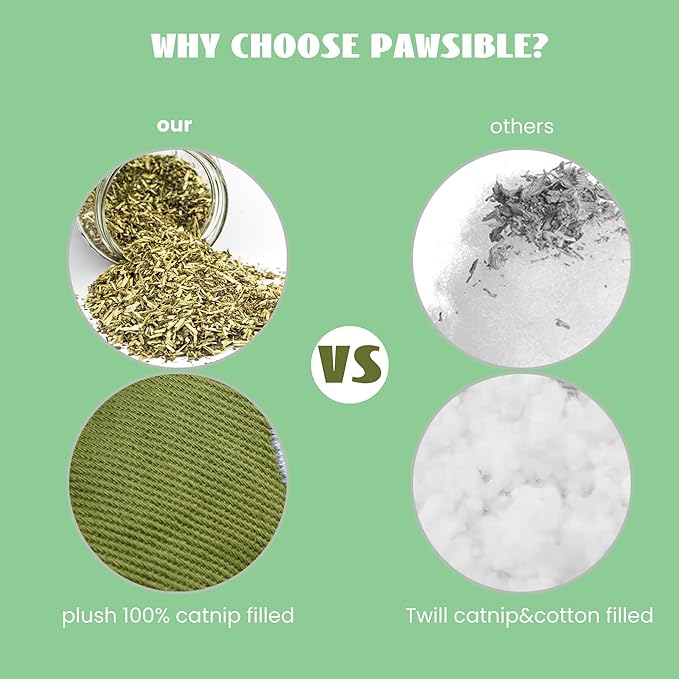 3 Pack Ravioli Catnip Toys for Indoor Cats, Interactive Cat Toys Filled with 100% Organic Catnip, Plush Chew Toys for Kittens, Teething Soft Catnip Toys for Cats