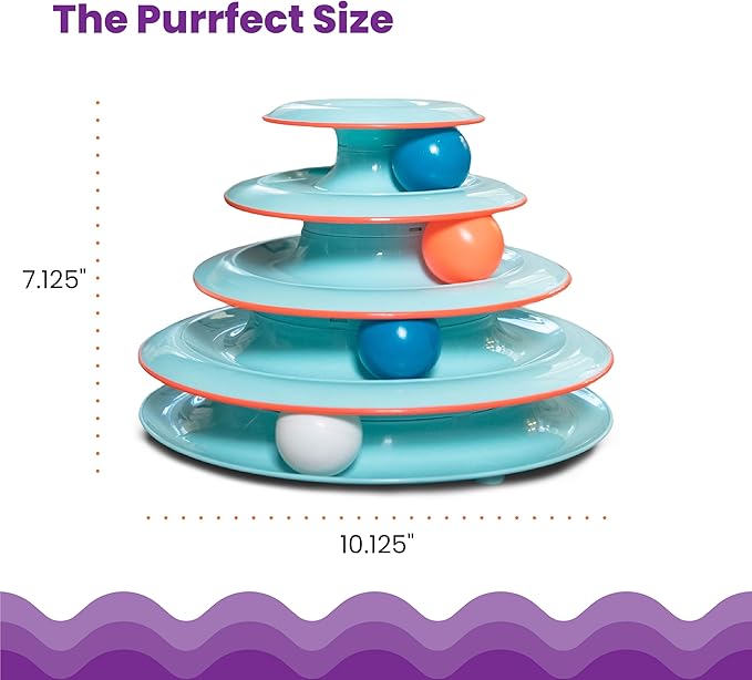 Petstages Chase Meowtain Interactive 4-Tier Cat Track Toy