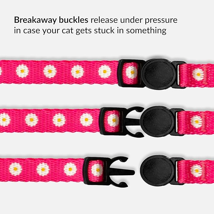 CollarDirect Cat Collar Breakaway with Removable Bell Set of 2 PCS