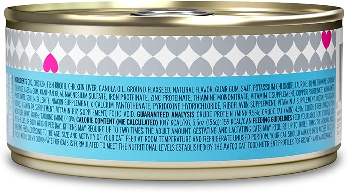 I and love and you Wet Cat Food - Oh My Cod Pâté - Cod Recipe, Grain Free, Filler Free, 5.5oz Pack of 12 Cans