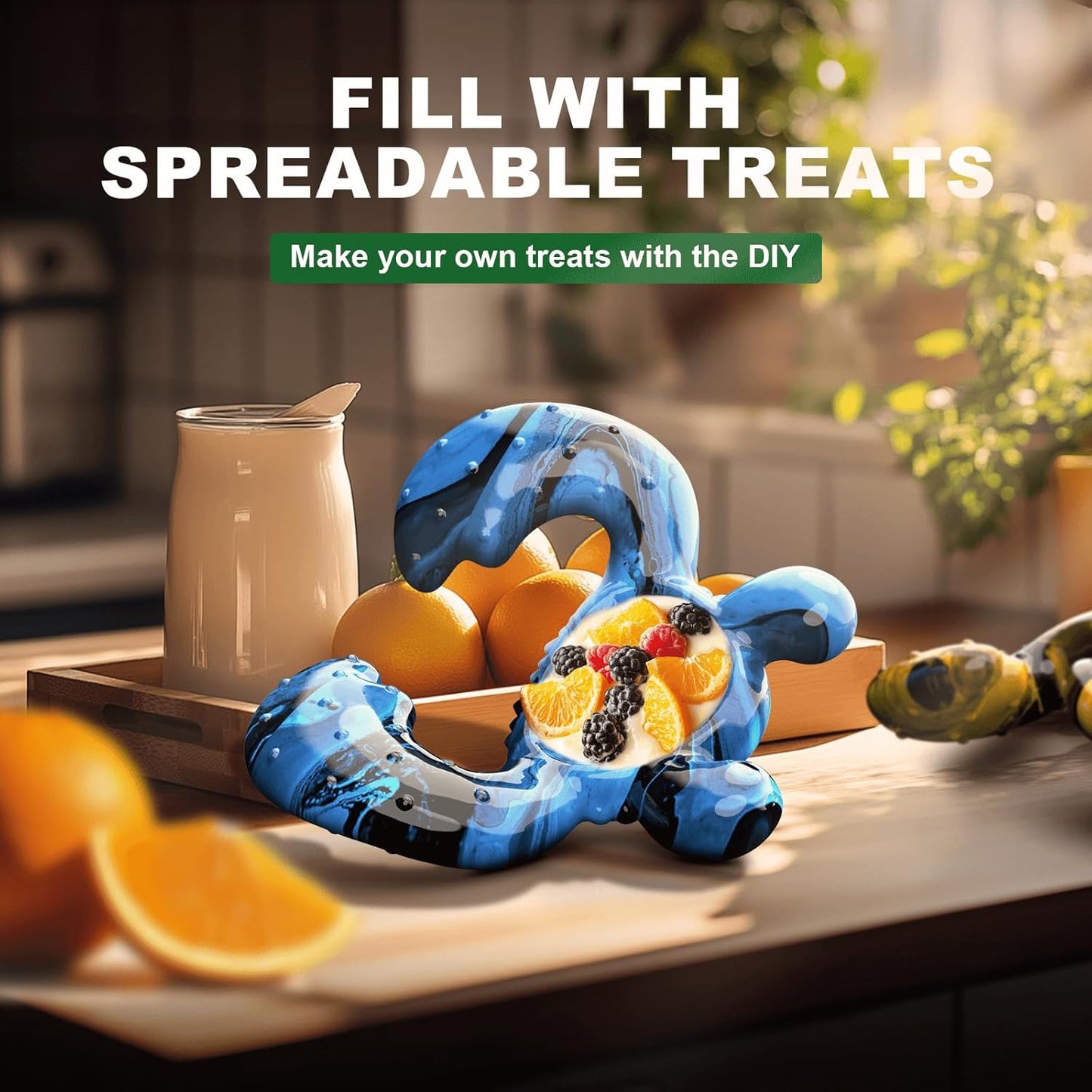 Dog Chew Toy for Aggressive Chewers – Tough Nylon Bone with Bacon Flavor for Pitbulls & Large Dogs, Indoor Play for Teeth Cleaning & Anxiety Relief