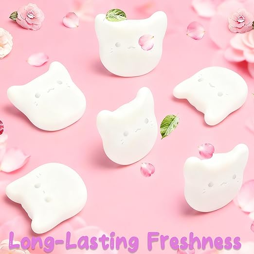 6PCS Pets Deodorizing Pods for Cumrige Self Cleaning Litter Box, Odor Remover for Fumoi Automatic Cat Litter Box, Camellia Flower Scented, Long-Lasting Fragrance, Keep Home Fresh