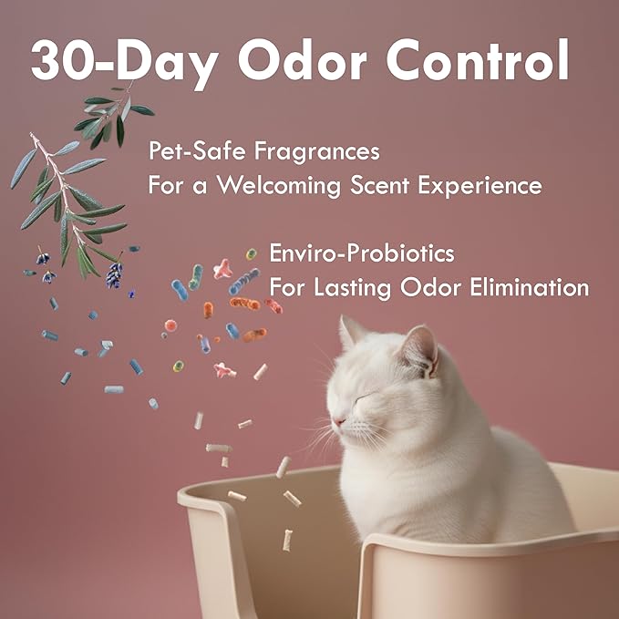 Lady N Tofu Cat Litter, Strong Clumping Ultra Absorbent Natural Litter, Dust-Free Low Tracking Cat Litter Pellets, Enviro-probiotic and Activated Carbon for Odor Control 18lb (Boba Tea+ Unscent)