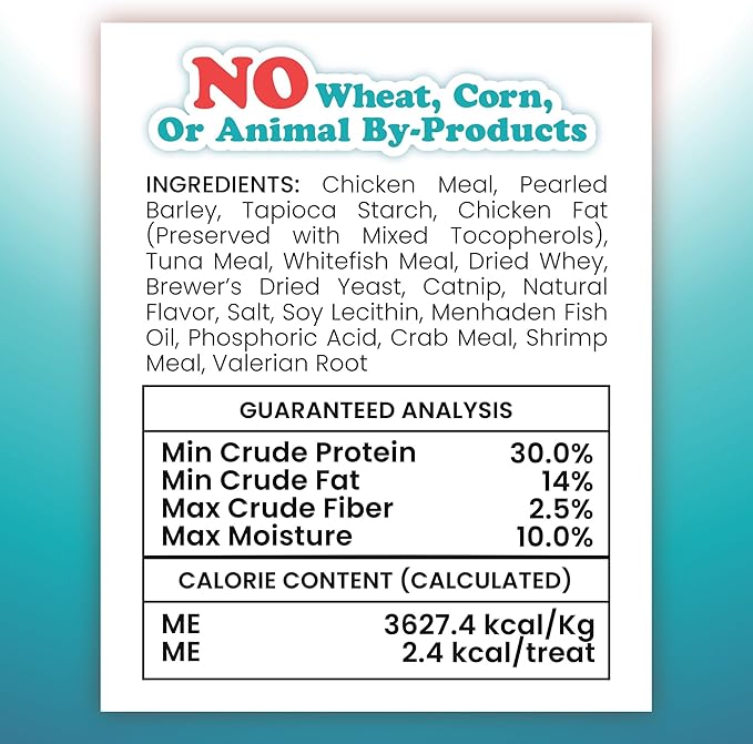 Meowijuana Crunchie Munchie Catnip Treats Bundle | 2 Chicken and 1 Seafood Medley | Made with Organic Catnip | Produced in The USA | Low Calorie Cat Snack