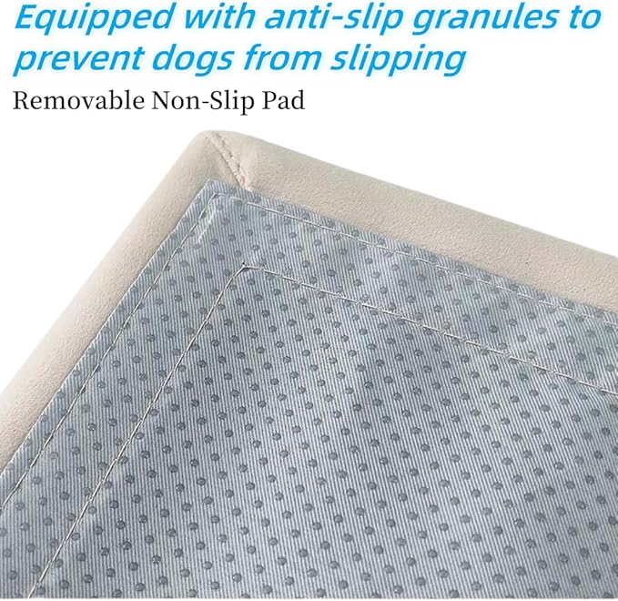 Split Ottoman Dog Ramp, Folding Pet Ramps Stairs for Couch, Pet Ramps Stairs for Small and Large Dogs, Holds up to 220 lbs (Blue, One Size)