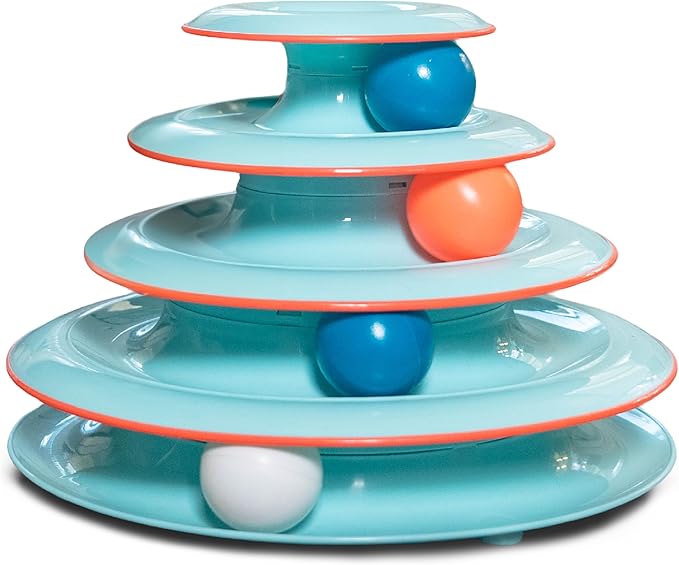 Petstages Chase Meowtain Interactive 4-Tier Cat Track Toy