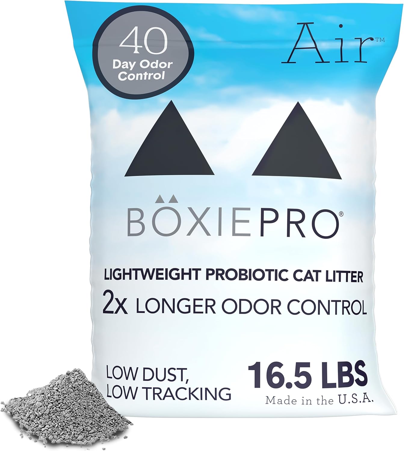 Boxie Probiotic Cat Litter, Lightweight 40-Day Odor Control, Clumping, 16.5lb