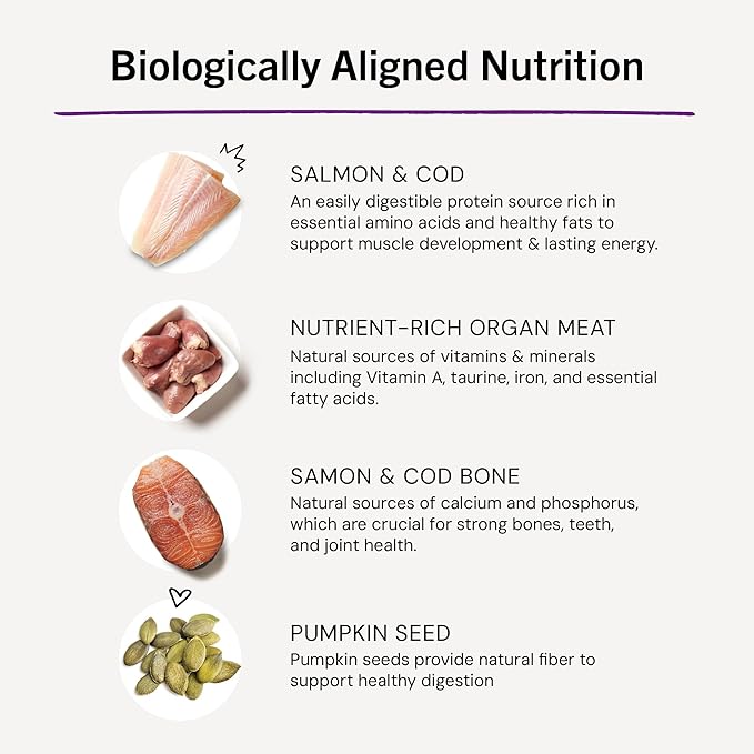 Stella & Chewy's Freeze-Dried Raw Cat Dinner Morsels - Premium Salmon & Cod Recipe with 98% Wild-Caught Fish & Organs - Natural Grain-Free Cat & Kitten Food - Made in USA - 8 oz