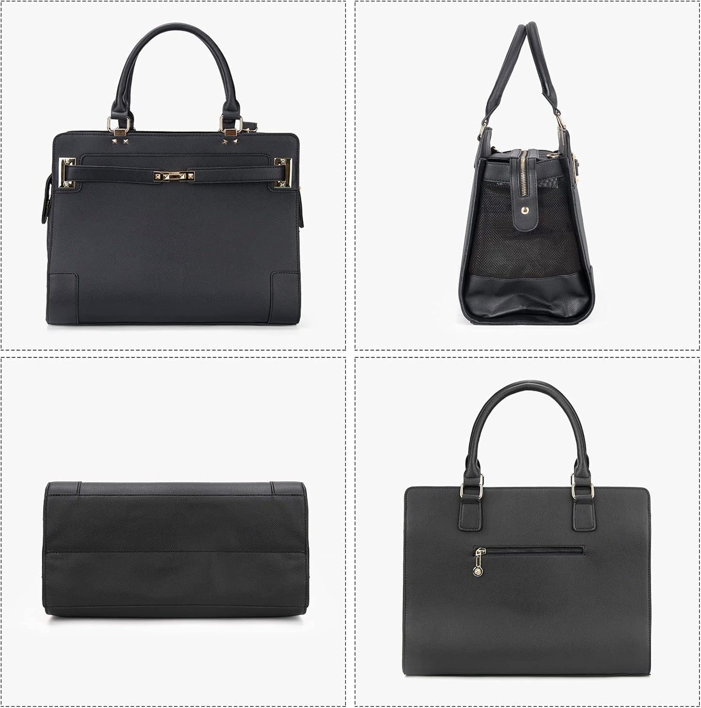 Fashion Pet Carrier Dog Cat Carrier Purse Soft-Sided Leather Handbag Pet Tote Bag for Small Dogs Puppy and Cats TSA Airline Approved