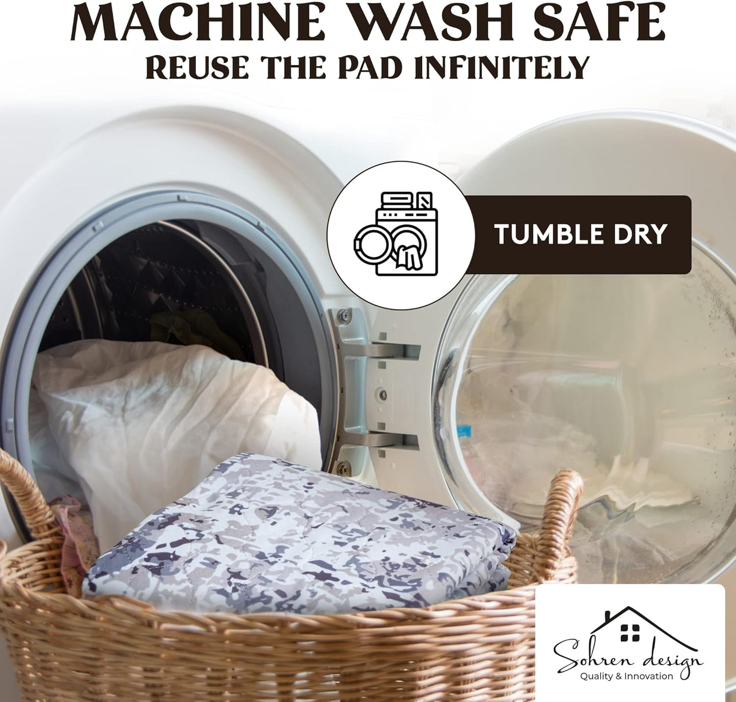 Washable Dog Pee Pads (2-Pack) - Reusable Pet Mats for Floor, Waterproof Whelping & Potty Pads, Crate Liner for Small, Medium, Large Pets (36" x 41")