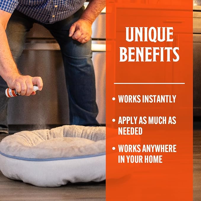 Grandpa Gus's Natural Instant Pet Odor Eliminator, Ready-to-Use Spray, Removes Strong Odor and Smell from Small Animal, Dog & Cat, Home, Carpet & Furniture, 4 fl oz (Pack of 2)