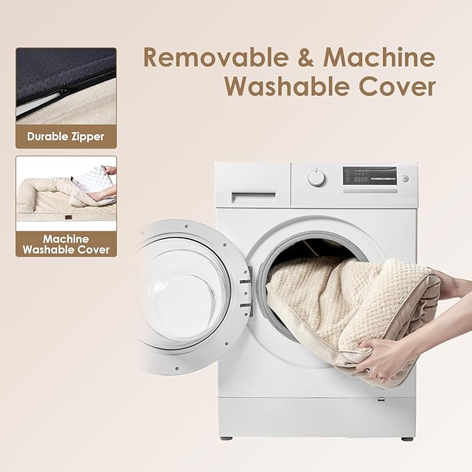 EHEYCIGA Memory Foam Dog Bed XLarge Sized Dogs, Extra Large Dog Bed Orthopedic with Washable Removable Cover, Waterproof XL Pet Bed Couch for Crate, 41x27x6 Inches, Beige