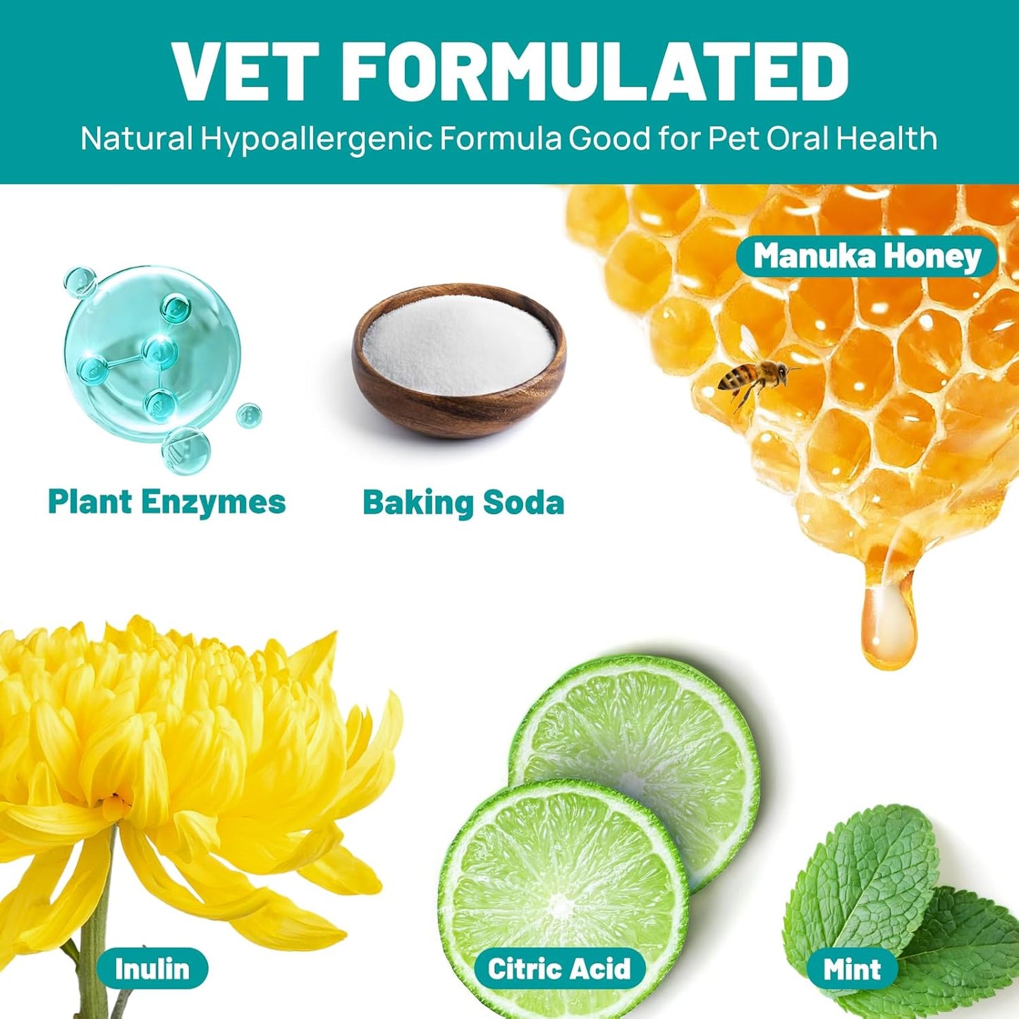 Dog Dental Care Finger Wipes - Teeth Cleaning Finger Wipes for Dog & Cats - Tooth Brushing Kit Dental Wipes for Dog - Reduces Plaque & Freshens Breath (100 PCS, Unscented)