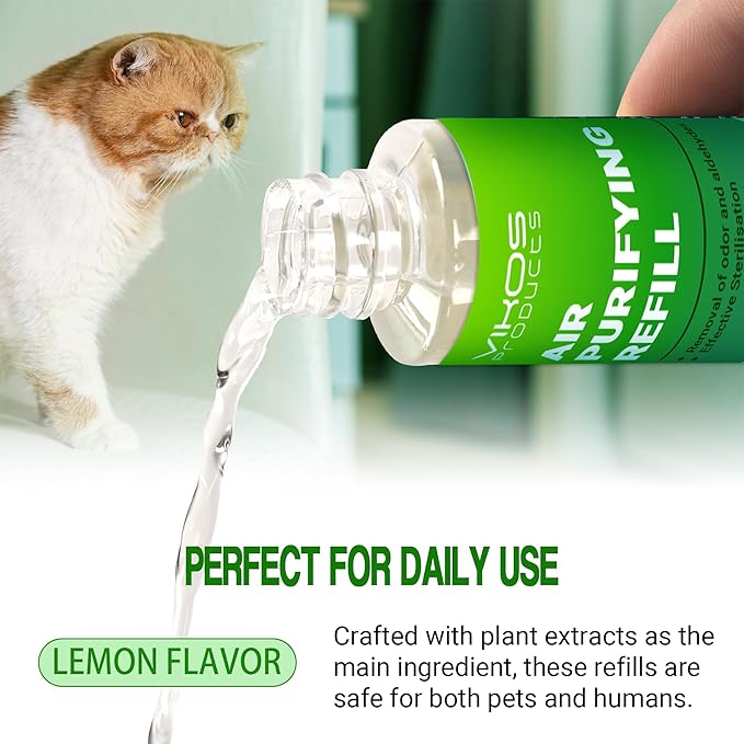 Cat Litter Deodorizer Compatible with PET-KIT PuraX PuraMax Self-Cleaning Cat Litter Box Quickly Odor Control 100% Natural Deodorizer Replaced Odor Removers Air Purifying Refills - Lemon Flavor