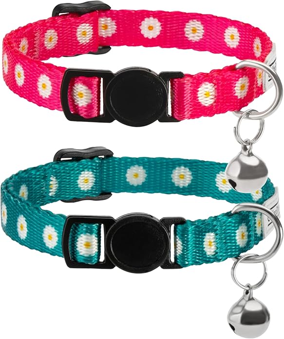 CollarDirect Cat Collar Breakaway with Removable Bell Set of 2 PCS