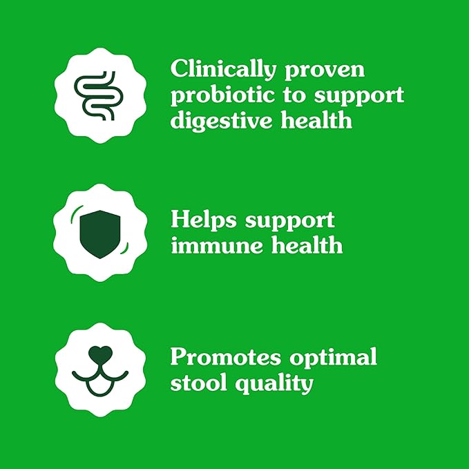Greenies Supplements Digestive Health Probiotics for Dogs Chicken Flavor, 15.6 oz. Tub of 80 ct.