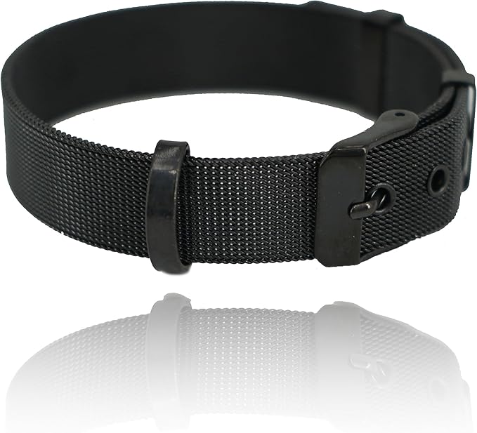 Stainless Steel Waterproof Big Black Adjustable Breathable Belt Pet Collar Dog Cat Kitten Imitation Woven Tape Slip Durable Stainless Steel Waterproof Small Choker