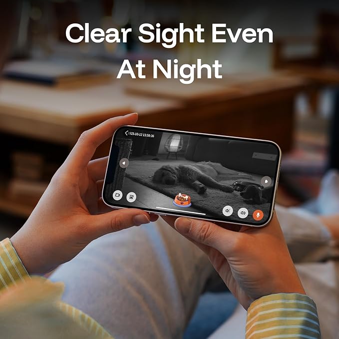 5MP Ultra HD Pet Camera - Dog Camera with Treat Dispenser, Remote Treat Tossing via Phone App, 360° Auto Tracking & Motion Alerts, 5G&2.4G WiFi for Cats Indoor, Green