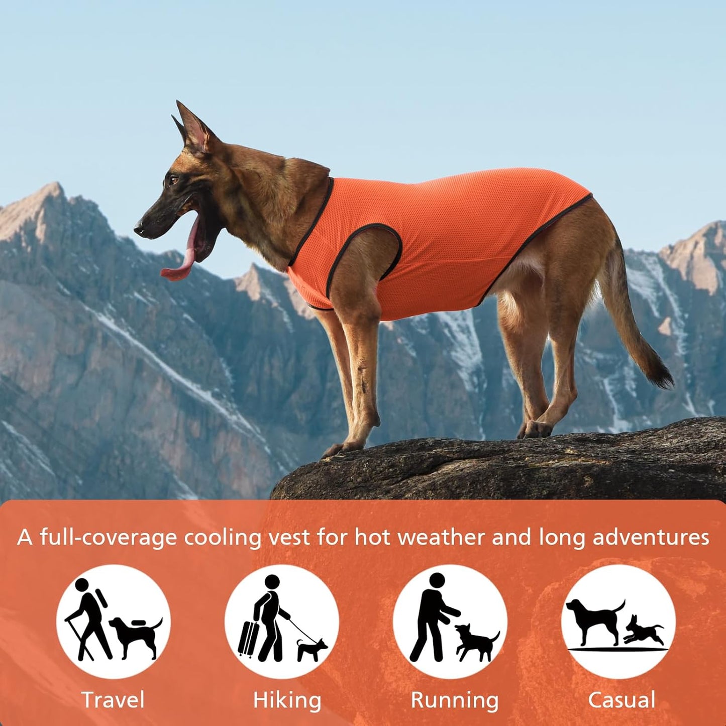 2 Pack Cooling Shirts for Dogs, Lightweight Mesh Breathable Dog Clothes for Large Dogs Boy Girl,Sports Fan Pet T-Shirts for Dog&Cat Puppy Vest Pet Apparel - XXL