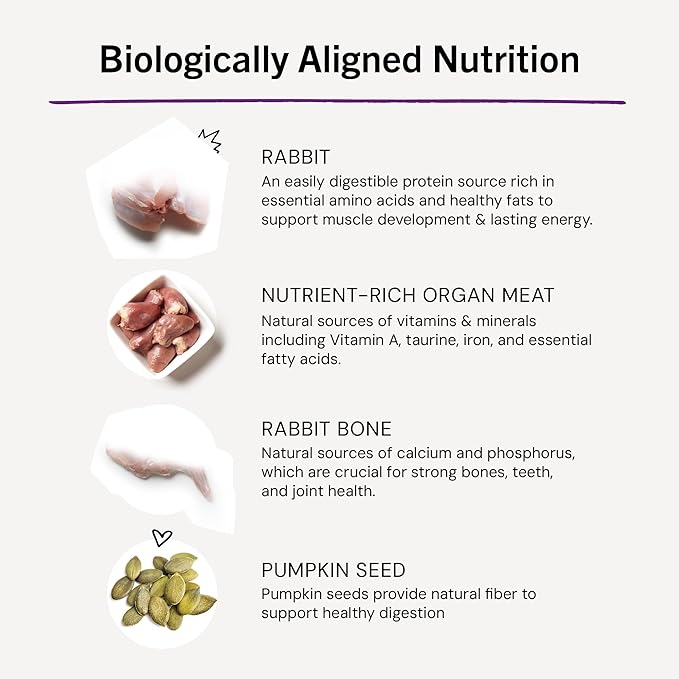 Stella & Chewy's Freeze-Dried Raw Cat Dinner Morsels - Premium Rabbit Recipe with 98% Responsibly-Sourced Meat & Organs - Natural Grain-Free Cat & Kitten Food - Made in USA - 3.5 oz