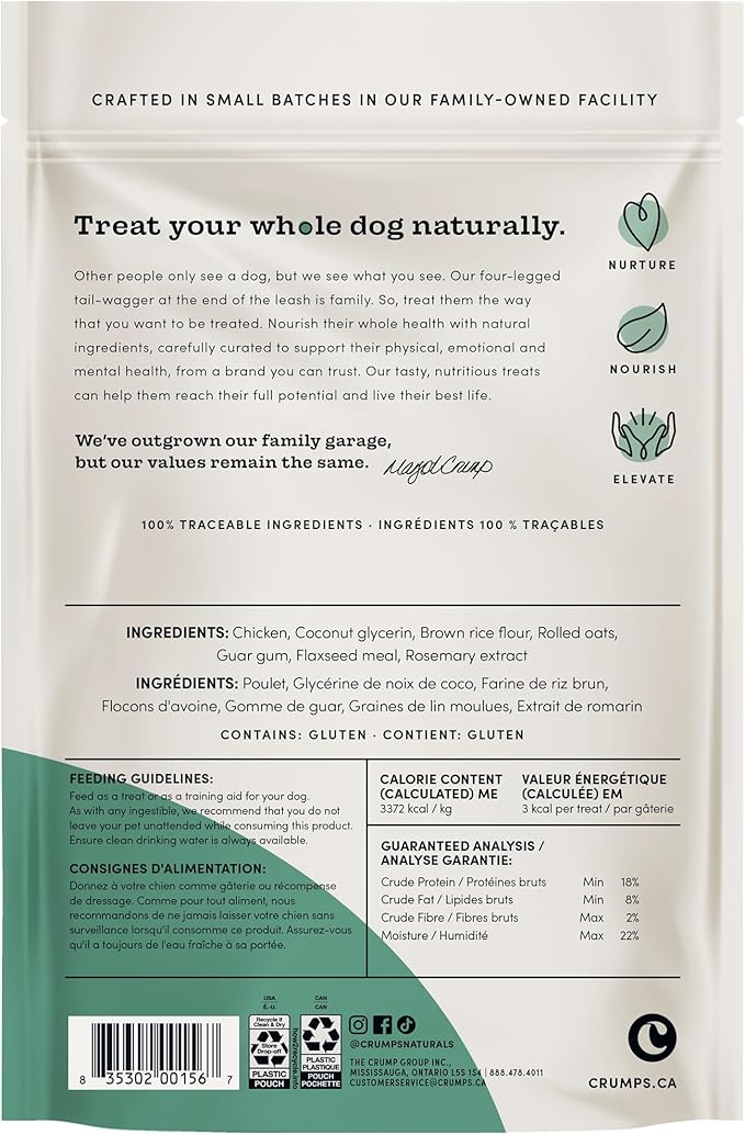 Crumps' Naturals Semi Moist Chicken Mini Trainers 4.2oz /120g