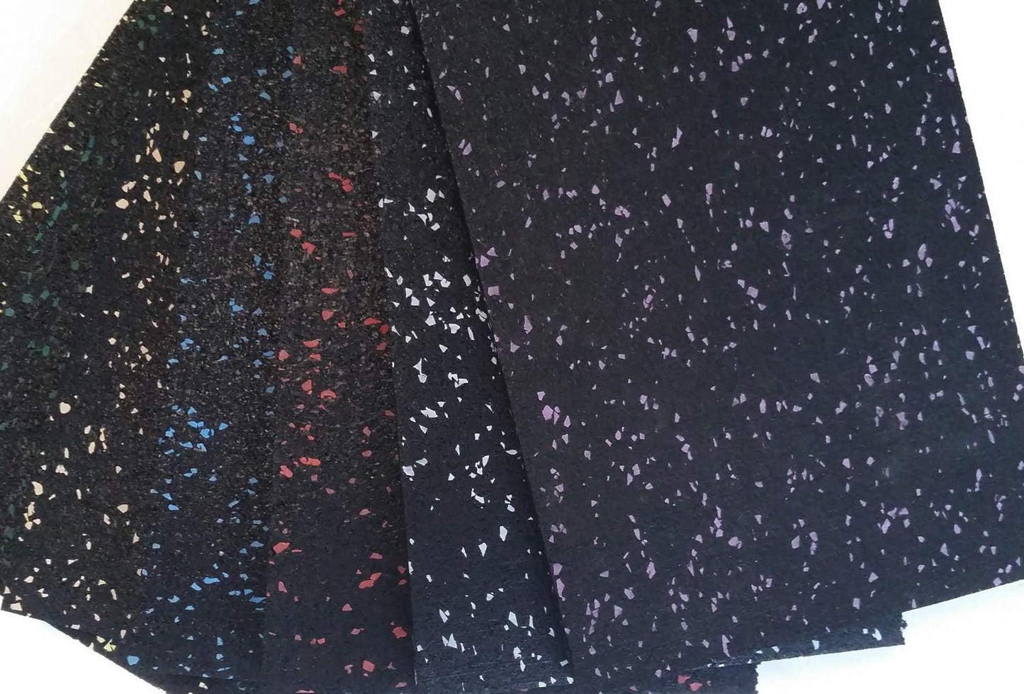 American Floor Mats 1/4in (7mm) Thick 10% Blue/Grey 4' x 19' Heavy Duty Rubber Rolls, Protective Exercise Mats, Home Gym Rubber Flooring