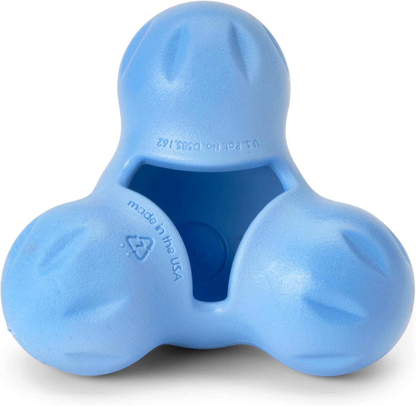 WEST PAW Zogoflex Tux Treat Dispensing Dog Chew Toy – Interactive Chewing Toy for Dogs – Dog Games for Aggressive Chewers, Fetch, Catch – Holds Kibble, Treats, Small 4",Periwinkle